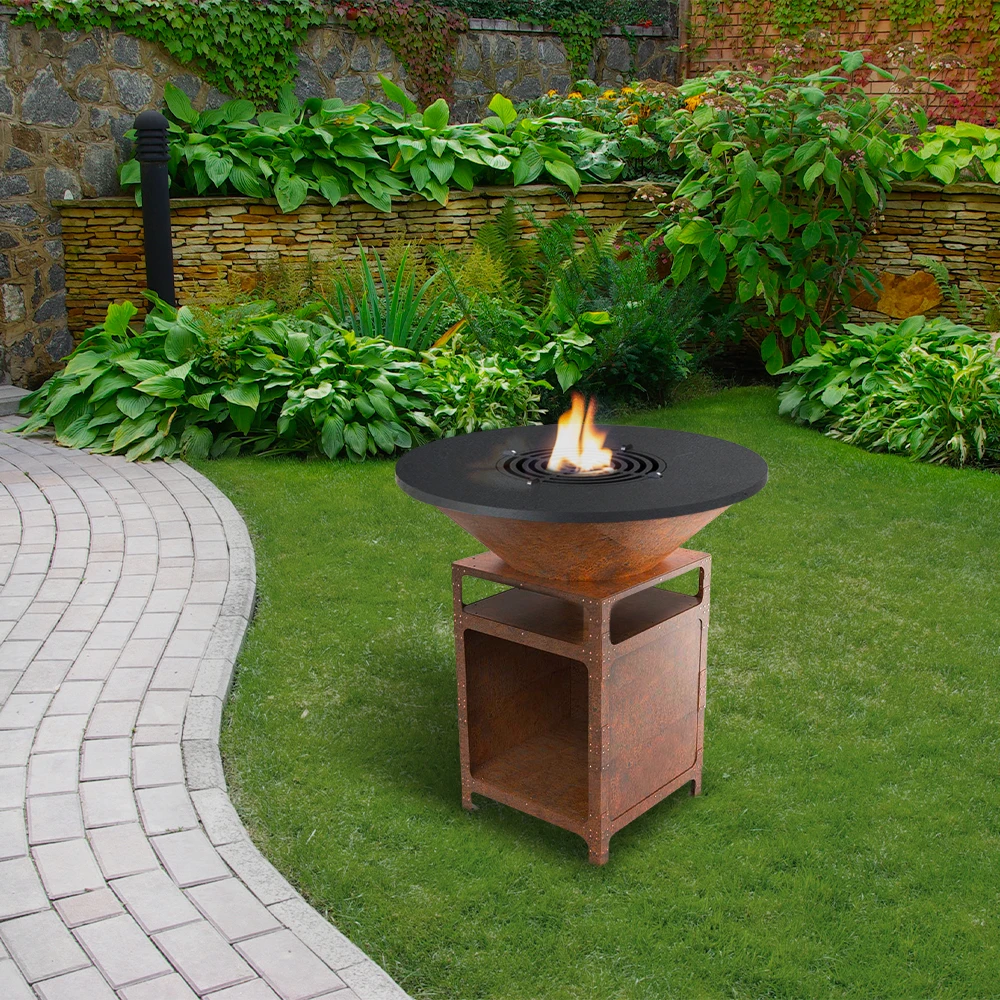 Brasero Plancha hohe CORTEN-Durchmesser 85cm – Bild 5