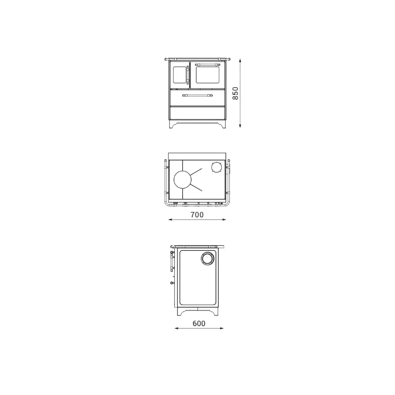 Donna 70 Eco Holzherd – 7 kW – Bild 3