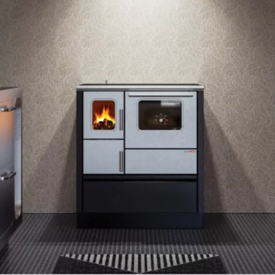 Holzherd aus Edelstahl 75 – 6 kW