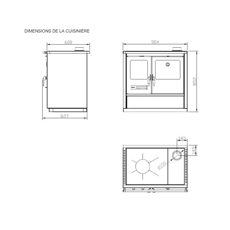 Holzherd „North“ – 9 kW – Bild 2