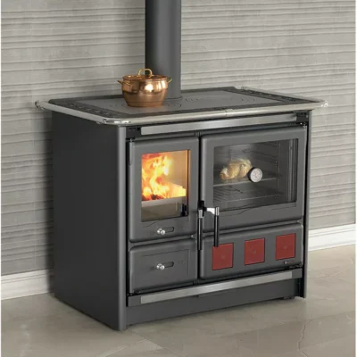 Rosa XXL 5.0 Holzherd aus Stahl – 10 kW