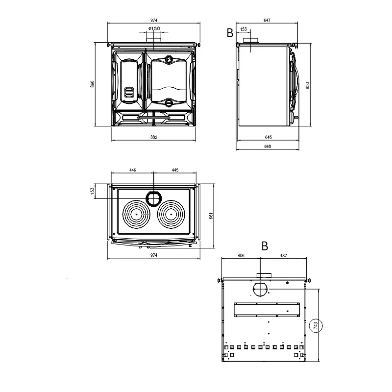 Suprema 4.0 Holzherd – 9 kW – Bild 4
