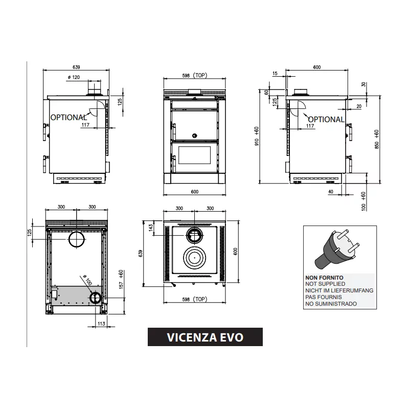 Vicenza Evo Einbau-Holzherd – 6 kW – Bild 4