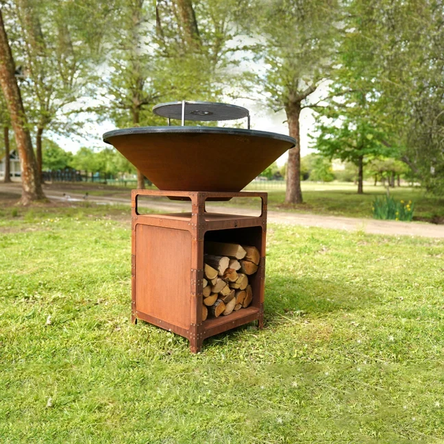 Brasero Plancha hohe CORTEN-Durchmesser 85cm – Bild 7